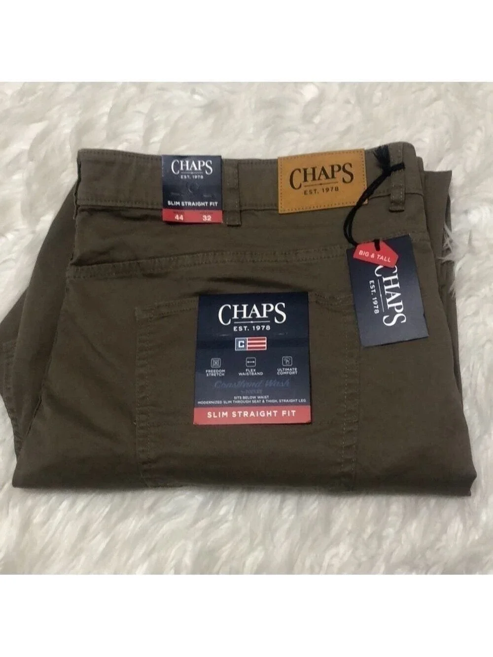 Chaps Slim Straight Chino Pants Sz 44 X 32